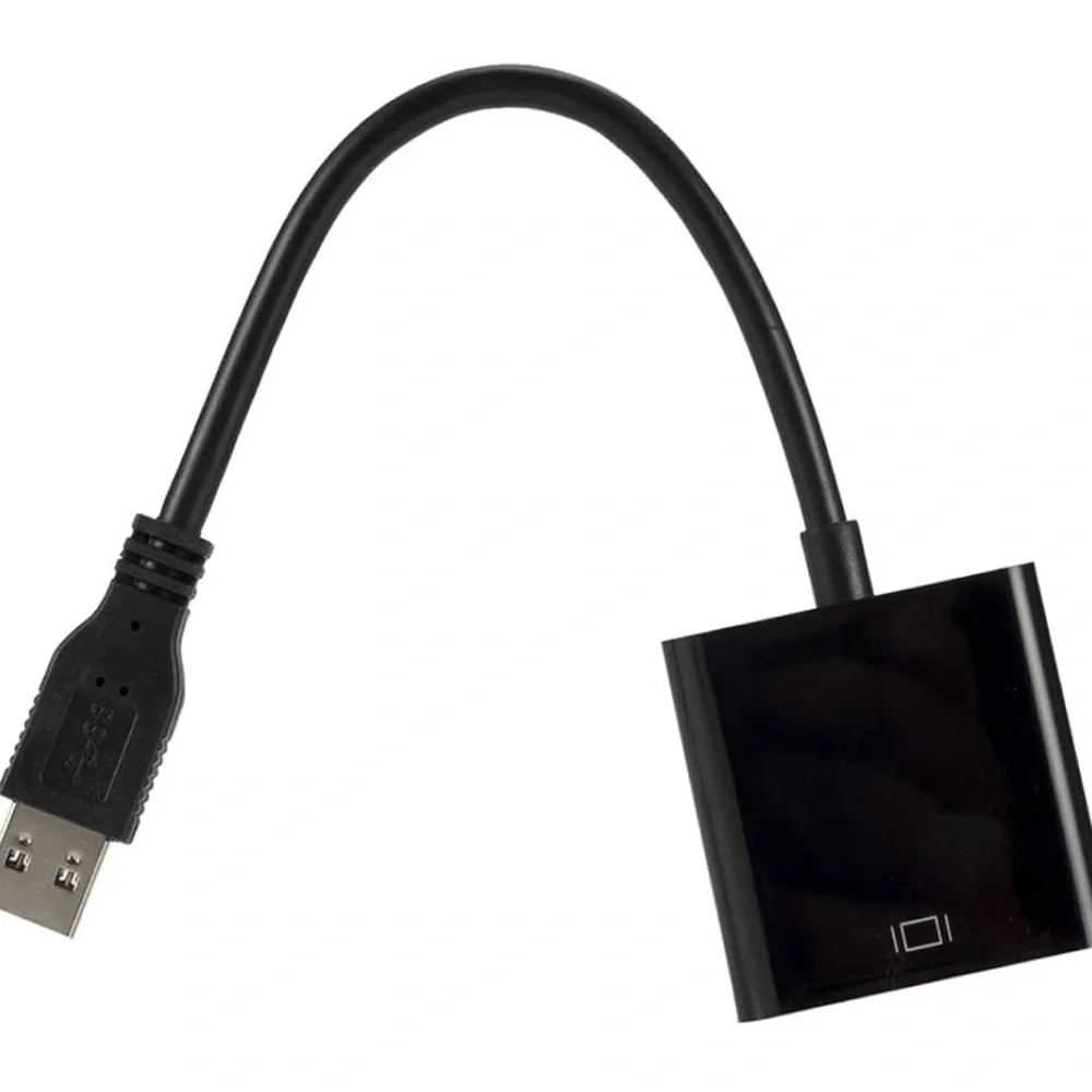 Portable USB 3.0 to 1080P VGA External Graphic Card Video Cable Converter Adapte